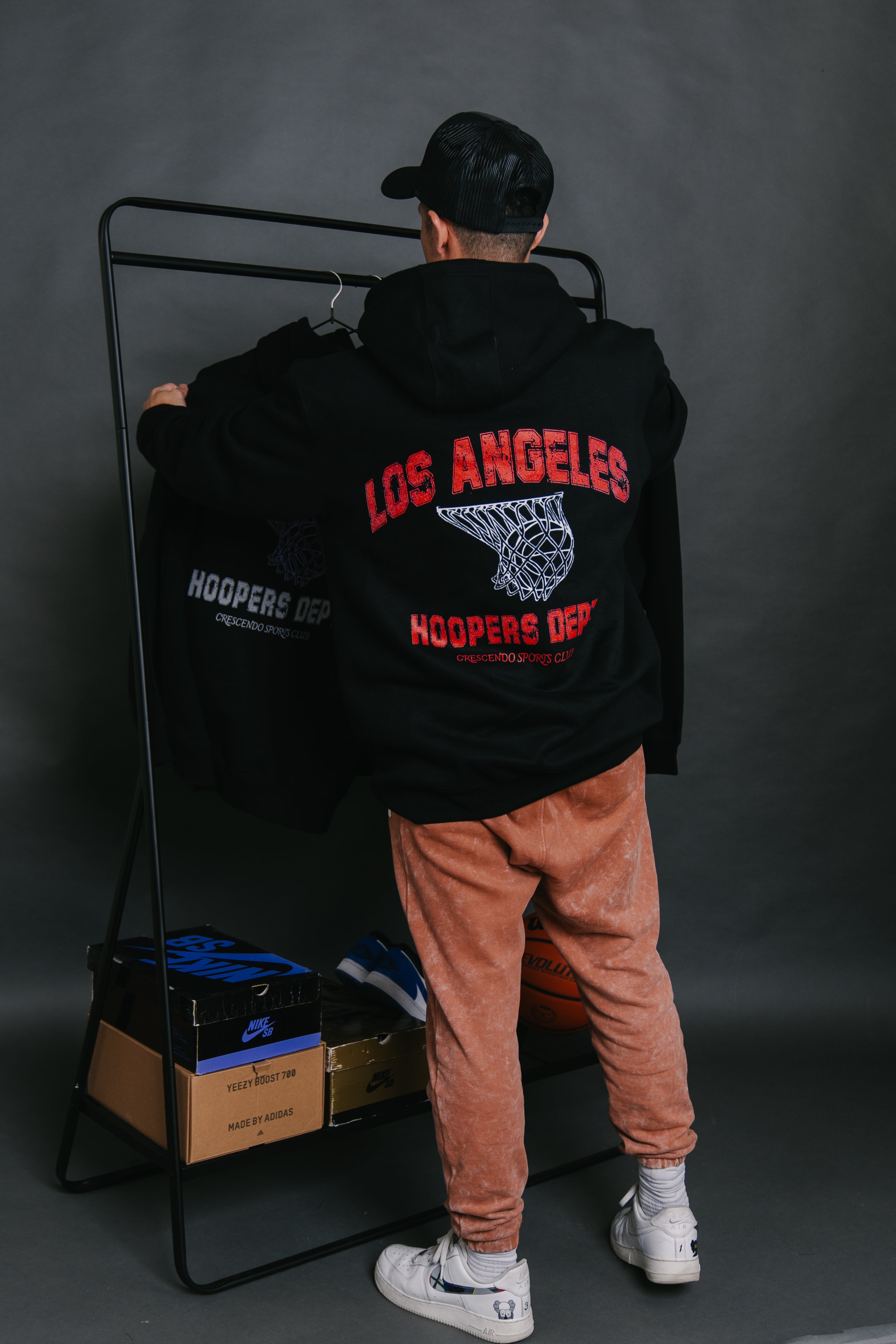 HOOPERS DEPT. LOS ANGELES BLACK HOODIE