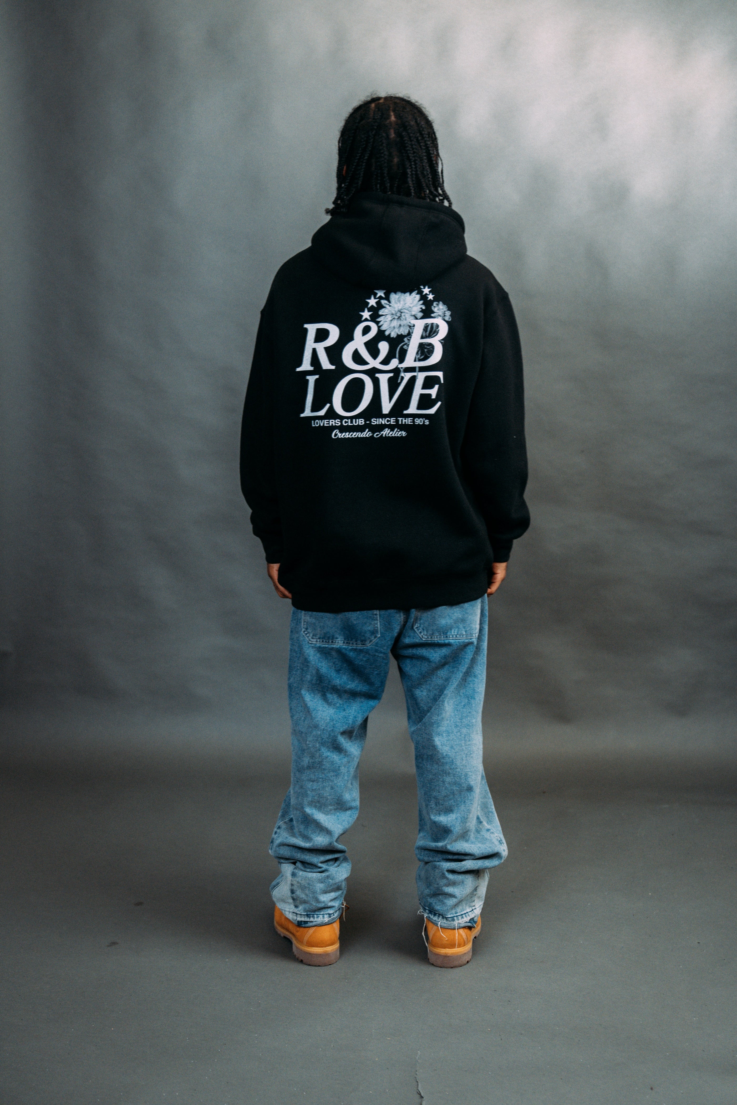 R&B LOVERS CLUB BLACK HOODIE