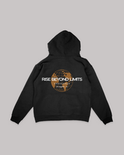 RISE BEYOND LIMITS GLOBE BLACK HOODIE