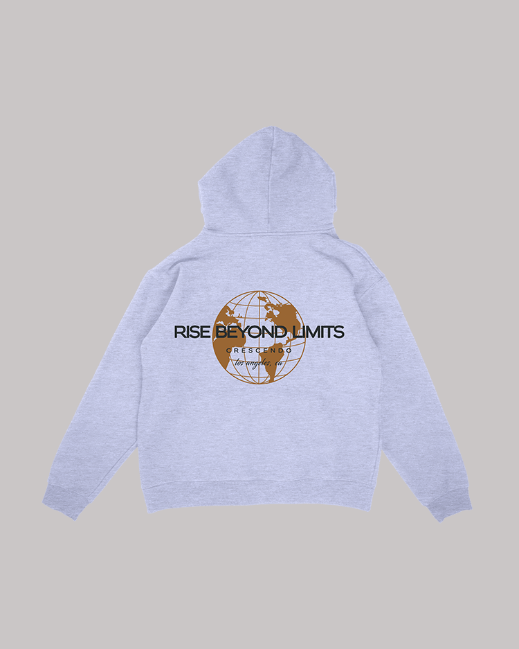 RISE BEYOND LIMITS GRAY HOODIE