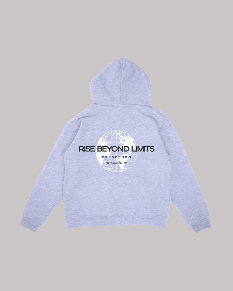 RISE BEYOND LIMITS GRAY HOODIE