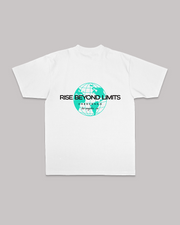 RISE BEYOND GLOBE WHITE TEE