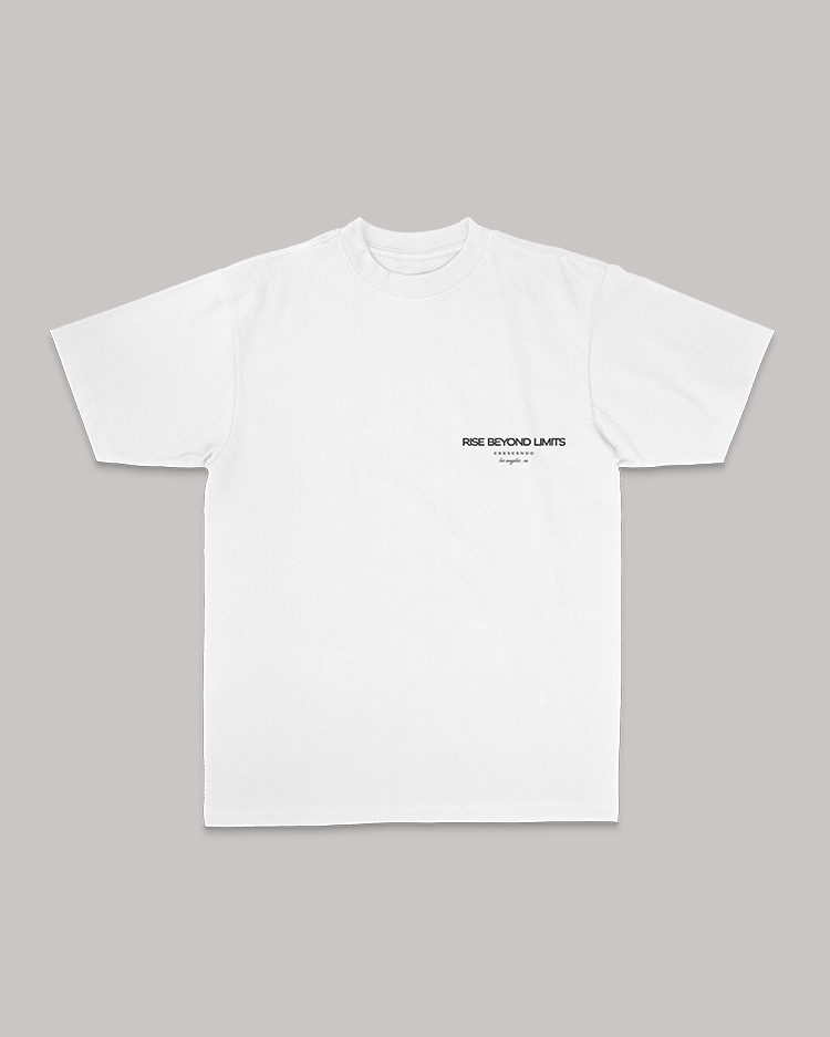 RISE BEYOND MINIMAL WHITE TEE