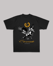 SOAR WITHOUT LIMITS BLACK TEE COPPER FONT