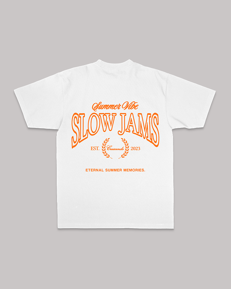 SUMMER SLOW JAMS HALLOWEEN WHITE TEE