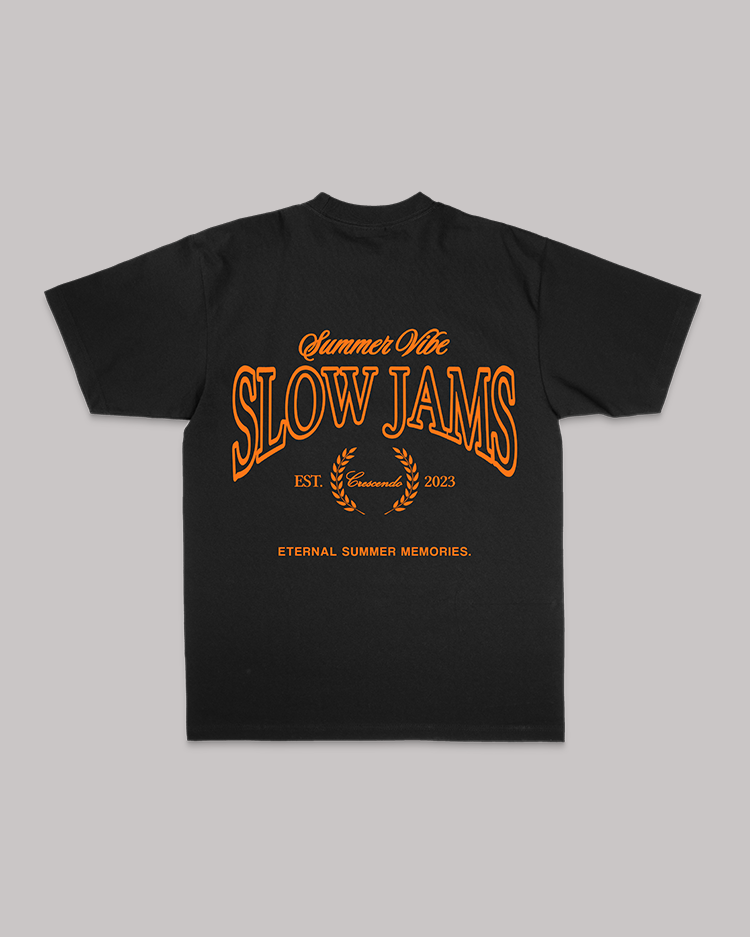 SUMMER SLOW JAMS HALLOWEEN BLACK TEE