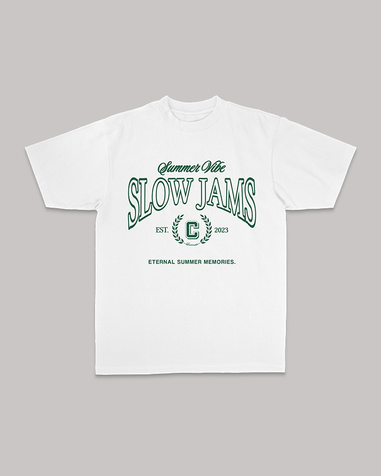 SUMMER SLOW JAMS WHITE TEE